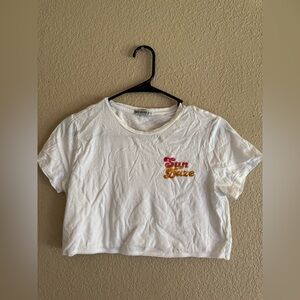 Forever 21 White Tee with Colorful Graphic